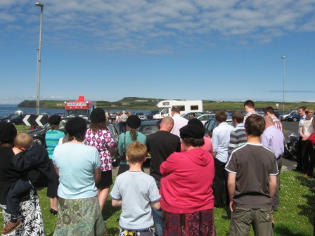 This summer the Youth Fellowship held open-air outreach services in a number of locations in the Coleraine area.  These included Castleroe, Windyhall, Portballintrae, Coleraine Town Centre and Ballyhome.  Various members and friends of the Youth Fellowship took part in the meetings.